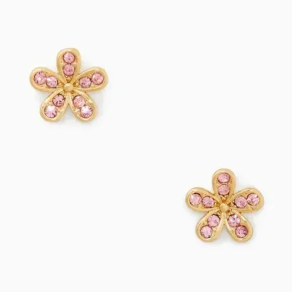 ♠️ Kate Spade ♠️️ Gleaming Peach Gardenia Flower Studs - Picture 5 of 7